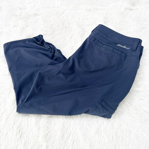 Eddie Bauer Women’s Size 10 Blue Hiking Pants Cropped Capri Stretch Quick Dry - Picture 2 of 8